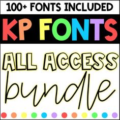 the font and numbers are all included in this printable poster for kp font's