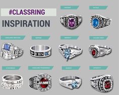 an image of rings with the words classing inspirationation written on them and in different languages