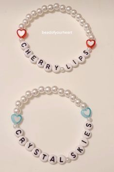 Cherry Lips Crystal Skies, Cherry Lips Bracelet, Blank Space Bracelet, The Eras Tour Bracelets, Taylor Swift Bracelets, Eras Tour Friendship Bracelets