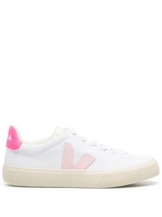 Find VEJA Campo Canvas Sneakers on Editorialist. white/light pink/fluorescent pink cotton canvas logo patch to the side contrasting branded heel counter round toe front lace-up fastening logo patch to the front flatform sole branded insole We've partnered with Good On You — an independent agency that rates how brands perform in relation to their impact on the planet, people and animals, with a multi-criteria rating simplified to a five points scale. In order to be awarded our conscious label, larger brands need to score a minimum of four out of five ('Good'), while smaller brands must score at least three out of five ('It's a start'). This item comes from a brand rated four out of five ('Good') by Good on You at the time it was added on FARFETCH. Please note, this is a brand-level rating a Pink Veja Sneakers, Hoco Sneakers, Pink Sneakers Aesthetic, Pink Veja, Rush Week, Veja Shoes, Veja Sneakers, Planet People, Fresh Shoes