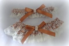 Listing includes the choice of 3" Lace and satin or 2" lace and satin garter. The lace shown is in ivory lace measuring about 3" wide.  Accented with a matching satin bow  with a the pearl and rhinestone embellishment.  2" wide lace garter with the 5/8" wide bow. Purchase as set or individually. Garters are made to customers measurements.  These are not refundable or exchangeable due to color or size.  Communicate with me before the purchase so that we have all your color/size details correct. H Wedding Garters, Lace Garter, Garter Set, Satin Bow, Garters, The Pearl, Ivory Lace, To Color, Halloween Shopping