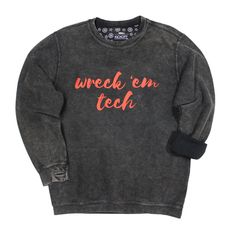 Wreck 'Em Tech Legend Corded Crew Pullover – Kickoff Co. University Of Central Florida, Oklahoma State University, Win Or Lose, Grad Photos, Oklahoma State, Black Vintage