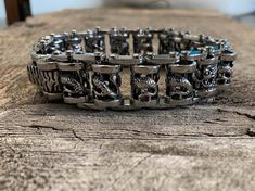 Stainless steel, 9 inches Gunmetal Stainless Steel Bracelet, Gunmetal Stainless Steel Chain Bracelets, Adjustable Stainless Steel Punk Bracelets, Nickel-free Punk Metal Bracelet, Nickel-free Stainless Steel Link Chain Bracelet, Thors Hammer, Gear Head, Chain Link Bracelet, Link Bracelets