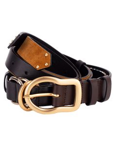 This Dorothee Shumacher belt is crafted from calf leather and features a double wrap mixed belt, gold tone hardware and a key hole shaped buckle. L: 42” W: 1” 100% Leather Made in Italy, Italian Sizing Available in Cognac Belt Gold, Key Hole, Belt Buckles, Cognac, Calf Leather, Gold Tones, In Italy, Buckle, Key