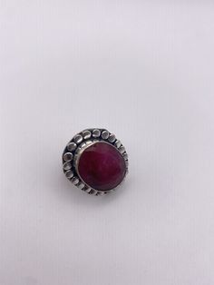 Unique Ruby Ring In Sterling Silver, Unique Ruby Ring In Sterling Silver Stamped 925, Handmade Collectible Ruby Ring, Unique Collectible Round Ruby Ring, Sterling Silver Ruby Ring With Large Stone, Sterling Silver Ruby Ring With Large Stone As Gift, Unique Ruby Ring Gift, Untreated Ruby Ring Gift, Untreated Round Ruby Ring Gift