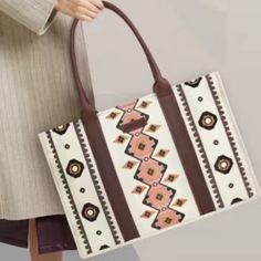 Vintage Bohemian Tote Bag, Retro Top Handle Satchel, Women's Boho Western Handbag, Shoulder Purse Description Versatile: Can Be Worn As A Tote Bag Or Shoulder Purse Bohemian Style: Perfect For Adding A Southwestern Touch To Any Outfit Vintage Design: Retro Top Handle Satchel For A Unique And Timeless Look Spacious: Plenty Of Room For All Your Essentials.. As Big As A Laptop To Smaller Items High-Quality Material: Made With Durable Materials To Last For Years To Come. Color: Brown & Beige With Az Cream Square Bag For Vacation, Beige Handheld Canvas Bag For Shopping, Cream Square Vacation Bag, Square Cream Hobo Bag For Everyday Use, Beige Canvas Shoulder Bag With Detachable Handle, White Square Hobo Bag For Travel, Square Beige Hobo Bag For Travel, Beige Square Hobo Bag For Travel, Beige Canvas Tote Bag With Detachable Handle