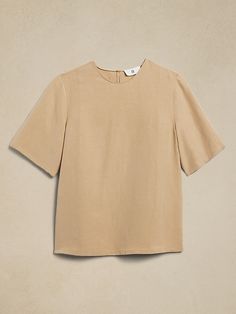 TENCEL™-Linen Top | Banana Republic Boxy Top, Top Banana, Linen Top, Hip Length, First Look, Warm Weather, Woven Fabric, Banana Republic, Sustainability