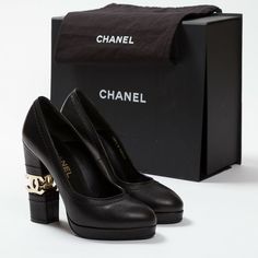 Channel Shoes High Heels, Chanel Block Heels, Chanel Pumps Heels, Chanel Shoes Women, Chanel Platform Heels, Chanel Shoes 2023, Chanel Heels Aesthetic, Vintage Chanel Shoes, Coco Chanel Shoes