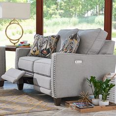 a living room scene with focus on the recliner