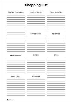 ▷ Printable Grocery List Templates in PDF & WORD【FREE】 dayplanner #printablemealplan #mealplan. Printable Grocery List Template Free, Shopping Template, Printable Grocery List, Free Planner Templates