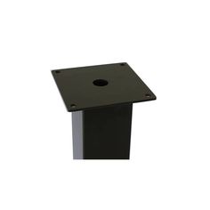 a black square table with a hole in the middle