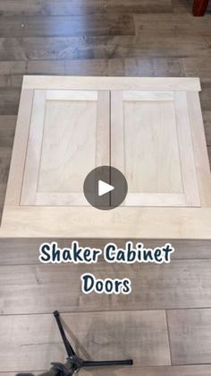 a video demonstrating shaker cabinet doors