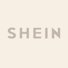 the word shein written in grey on a white background