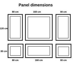 an image of panel sizes and measurements