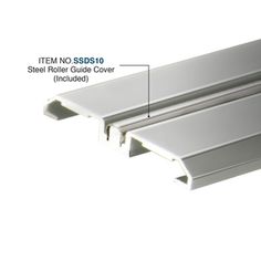 an image of the side profile of a steel gutter cover with instructions on how to install it