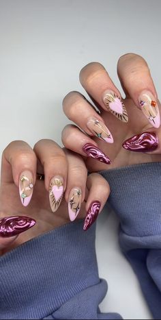 Mexican Art Nails, Chappell Roan Nails, Tea Party Nails, Italian Nails Trends, Spanish Tile Nails, Cute Simple Nails, Nails Aesthetic, Almond Acrylic Nails, Trendy Halloween