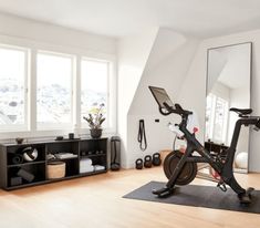 an exercise bike in the middle of a room