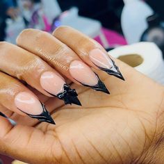 Black nails 💅 never go wrong 🤣🤣🥰 Walk-ins available 🤲🏾💅 #nails #nailsofinstagram #nailsnailsnails #nailartist #nailartwow #nailsoftheday #nailstoinspire #longnails #lovenails #beautybasics63 #lovenails #beauty #beautytips #beautybloggers #viral #viralreels #viralvideos #fy #fypシ #fypage #fypdongggggggg Goth Nails Stiletto Long, Xl Goth Nails, Goth Nails, Black Nails, Love Nails, Nail Artist, Beauty Blogger, Long Nails, Pretty Nails