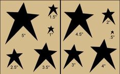 an image of stars on the side of a wall with numbers and measurements to choose which one is right for you