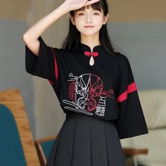 Chinese Dress Modern, College Collage, Chinese Style Dress, Korean Culture, Fashion Terms, Women Blouses Fashion, Dress Sketches, Anime Dress