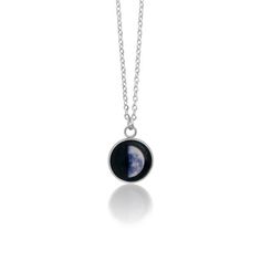 Glowing Moon Phase Necklace Glowing Moon, Luxurious Jewelry, Moon Phases Necklace, Necklace Chain Lengths, Know What You Want, Postal Service, Moon Necklace, Round Pendant, Moon Phases