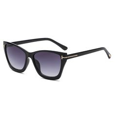 These sunglasses are designed for women who want to make a fashionable statement. The frame and lenses are made of lightweight and durable polycarbonate material, ensuring both comfort and longevity. With a lens width of 54mm and a lens height of 49mm, these sunglasses offer a balanced fit for most face shapes. Lens Width: 54mm Lens Height: 49mm Lenses Material: Polycarbonate Sleek Polarized Sunglasses For Summer, Classic Cat Eye Sunglasses With Gradient Lenses For Summer, Classic Cat Eye Sunglasses With Tinted Lenses For Vacation, Sleek Square Frame Cat Eye Sunglasses With Uv Protection, Sleek Cat Eye Sunglasses With Gradient Lenses For Summer, Casual Cat Eye Polycarbonate Sunglasses, Black Plastic Cat Eye Sunglasses, Sleek Summer Beach Sunglasses, Classic Plastic Sunglasses With Polarized Lenses