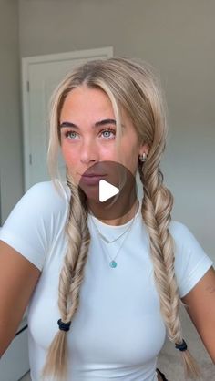 anna woodring on Instagram: "best hair hack 🤍

#explorepage #explore #hairtutorial #hairinspiration #trendingaudio #hairstylist #hairstyle #hairhacks #fishtailbraid #braidtutorial #blondehairinspiration #summerhairstyles" Anna Woodring, Hair Styling Hacks, Updo With Headband, Audrey Rose, Hairstyle Examples, Hair Hack, Long Hair Ideas, Useful Hacks, Hair Videos Tutorials