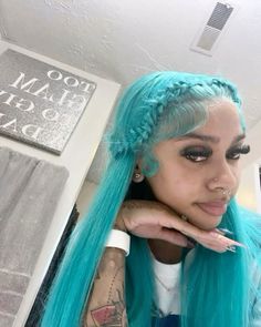 Colored Wig Hairstyles, Blue Wigs For Black Women, Twitter Threads, Twisted Hair, Wigs Hairstyles, Quick Natural Hair Styles, Wig Colors