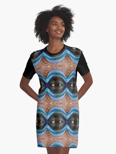 "Waves of Blue Abstract - by Avril Thomas" Graphic T-Shirt Dress for Sale by MagpieSprings | Redbubble Blue Abstract, Individual Style