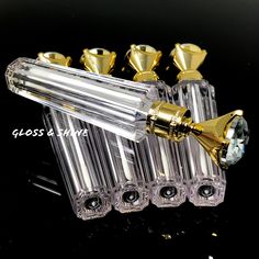 10% off any 2 items | 20% off any 5 items | 30% off any 10 items 5 Pieces including Tubes and Caps. Crystal top. High quality and thick tubes.  Holds 2.5ML of product High Quality, BPA Free  NOW SHIPS IN A BOX TO PREVENT DAMAGES Ships tracked mail, USPS  No returns due to the personal nature of the product. No cancellations, all sales final.  Please contact me with any questions Burts Bees Lip Gloss, Nyx Glitter, Lip Gloss Recipe, Gloss Diy, Girls Lip Gloss, Lip Gloss Containers, Vegan Lip Gloss, Lip Gloss Homemade, Alat Makeup