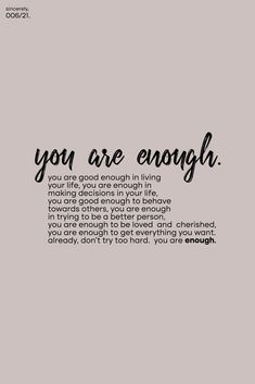 find motivation word or quotes here, i'll make a lot of motivation quotes for you all who need to read this words. Youre Enough, God Is Enough, God Says, Bio Quotes, You Are Enough, Instagram Bio