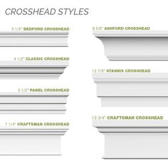 the different types of crown molds and their corresponding sizes are shown in this diagram