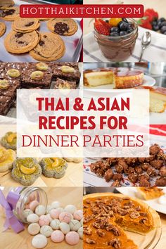 Thai Christmas Food, Asian Holiday Recipes, Asian Thanksgiving Dishes, Asian Recipes For Dinner, Thai Dinner Party, Asian Dinner Party, Asian Thanksgiving, Tai Food Recipes, Tai Food