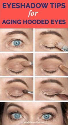 Eye Makeup For Hooded Eyes, Droopy Eyelids, Droopy Eyes, Makeup Over 50, Eyeshadow Tips, Makeup Tips For Older Women