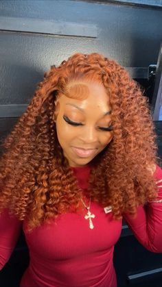 Ginger Wand Curls, Two Braids Curly Hair Wig, Ginger On Light Skin Black Women, Ginger Water Wave Wig, Ginger Hair Outfit Ideas, Hair Styles Black Women Weave, 2024 Hairstyles For Black Women, Two Strand Twist With Weave, Ginger Wig Hairstyles