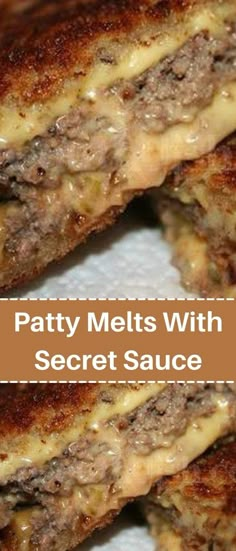 patty melts with secret sauce on top