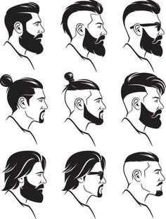 Conheço nosso cursopara aprender essas e mais combinações e maneiras de fazer um corte para o seu cliente, aproveita a promoção que está rolando Beard Drawing, Hair Clipart, Mens Hairstyles Thick Hair, Cool Mens Haircuts, Men Faces, Men Haircut Styles, Beard Styles For Men, Corte De Cabelo Masculino, Hairstyles For Men