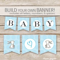 baby bunting banner with bunny on it