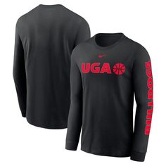 Rep your favorite college basketball team with the Nike Basketball Icon Two-Hit Long Sleeve T-Shirt, designed for dedicated Georgia Bulldogs fans. This tee features the Georgia Bulldogs basketball icon boldly displayed across the chest, making it clear which team you support. With the team wordmark running down each sleeve, this shirt provides a sporty and spirited look for any fan. Georgia Bulldog Outfits, Georgia Bulldog Shirts, Georgia Bulldogs Jersey, Red Georgia Bulldog Shirt, Georgia Bulldogs Hoodie, Basketball Icon, Basketball Team, Nike Basketball, Georgia Bulldogs