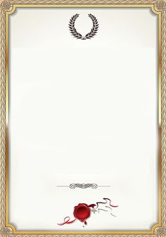 an award certificate with a red rose and laurel on the front, in gold frame