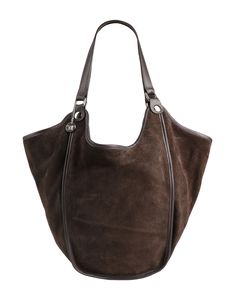 maxi, leather, suede effect, brand logo, solid color, fully lined, magnetic fastening, internal pockets, internal zip pocket, double handle, contains non-textile parts of animal origin, shopper bag , Color: Dark brown , Size: -- Shopper Bag, Fashion Item, Brand Logo, Dark Brown, Zip Pockets, Textiles, Solid Color, Shoulder Bag, Leather