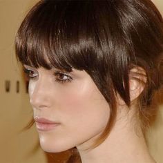 Bangs For Round Face Shape, Wispy Fringe Bangs, Big Bangs, Margot Tenenbaum, Wispy Fringe, Kiera Knightly, Forehead Hair, Full Fringe, Bangs For Round Face