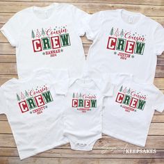 Celebrate the holidays in style with our Matching Cousin Crew Christmas Shirts! Perfect for family gatherings, Christmas morning photos, or holiday pajama parties, these festive shirts are designed to bring everyone together. Personalize them with names for an extra special touch, making them ideal for family matching outfits or group Christmas gifts. Key Features: Design: Fun and festive "Cousin Crew" graphic perfect for the holiday season. Customization: Option to add names for a unique, personalized touch. Comfortable Fit: Soft, breathable fabric for all-day wear. Versatile: Great for matching family Christmas shirts, group holiday tees, or pajama gift sets. Sizes for All: Available in kids and adult sizes so the whole family can join in the fun. Make this Christmas memorable with match Group Christmas Gifts, Cousins Christmas, Pajama Gift Set, Pajama Gift, Christmas Shirts Family, Holiday Tees, Christmas Pajamas Family, Group Holiday, Matching Family Christmas Shirts