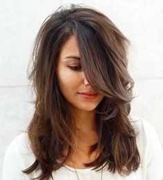 medium layered haircut for thick hair Brunette Ombre, Medium Layered Haircuts, Medium Length Hair With Layers, Short Hairstyle, Haircut For Thick Hair, Medium Hair Cuts, Pompadour, Medium Length Hair Cuts, Layered Haircuts