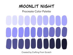 the moonlit night procreate color palette is created by crafting from scratch