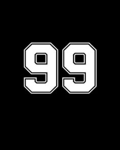 the number 99 in white on a black background