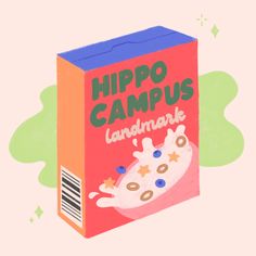 a box of cereal with the words hippo campus on it