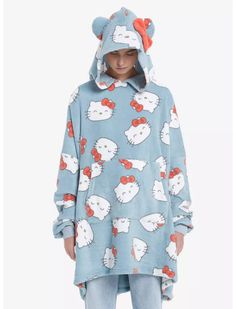 Hello Kitty Fuzzy Girls Oversized Hoodie Pijama Cute, Winter Pijama, Girls Loungewear, Hoodie Cozy, Tall Hoodies, Feminine Blouses, Plus Size Fits, Goth Outfits, Oversized Hoodie