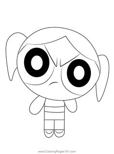 Angry Powerpuff Girl Coloring Page Powerpuff Girl