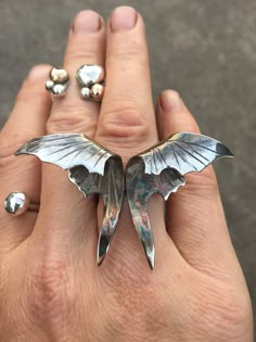 Goth Moth statement ring - Nora Catherine Goth Jewelry Aesthetic, Moth Clothing, Moth Ring, Gothic Moth, Goth Moth, Moth Jewelry, Goth Jewellery, Art Rings, Bad Gifts